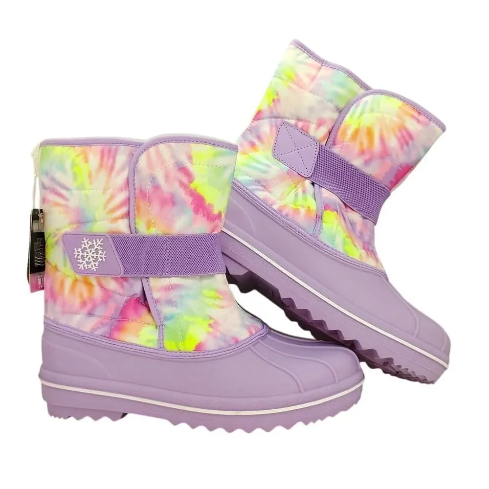 Girls' Purple & Tie-Dyed Winter Boots - Size 6 - New w/Tags